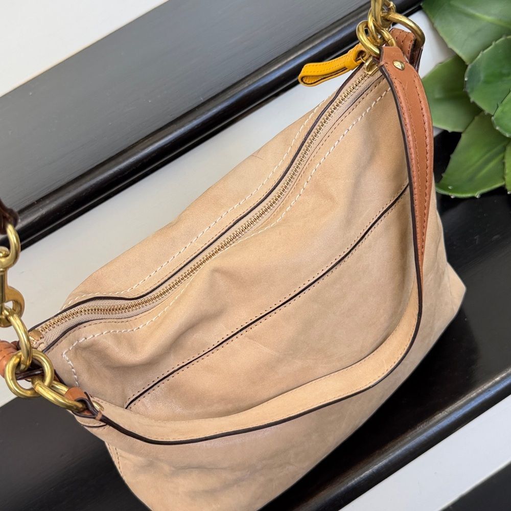 Coach genuine leather colorblock shoulder crossbody purse removable strap - Picture 5 of 13